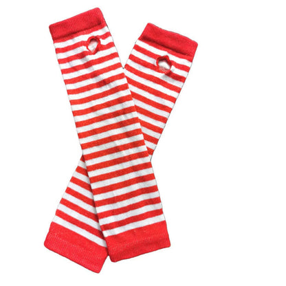 Fashion Women Emo Gloves Lady Striped Elbow Gloves Warmer Knitted Long Fingerless Gloves Elbow Mittens Christmas Acces Gifts