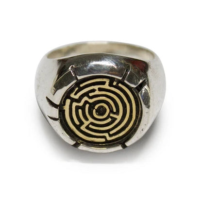Wholesale Vintage Maze Ring Stainless Steel Mens New Design Biker Rock Roll Gothic Punk Wedding Engagement Jewelry Ring OSR530
