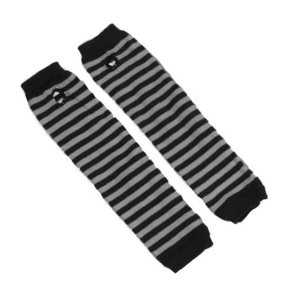 Fashion Women Emo Gloves Lady Striped Elbow Gloves Warmer Knitted Long Fingerless Gloves Elbow Mittens Christmas Acces Gifts