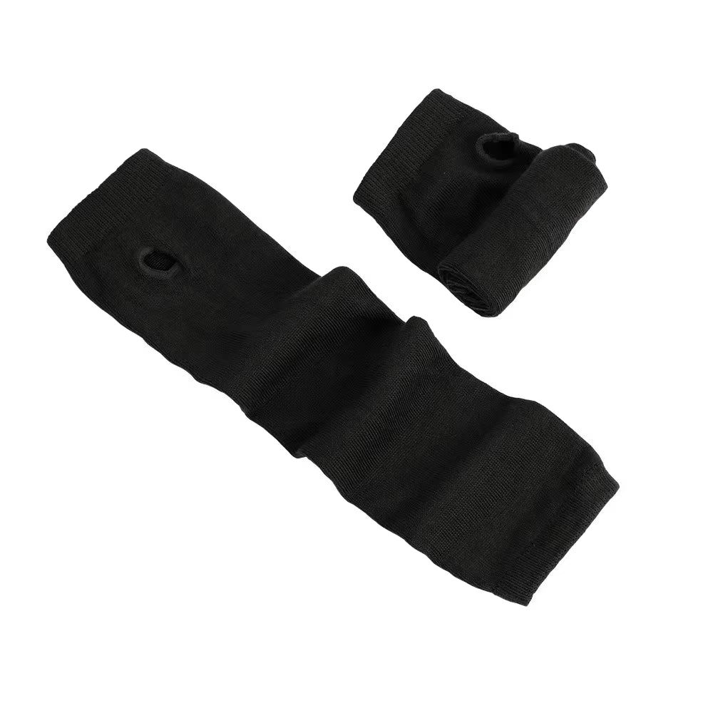 Fashion Women Emo Gloves Lady Striped Elbow Gloves Warmer Knitted Long Fingerless Gloves Elbow Mittens Christmas Acces Gifts