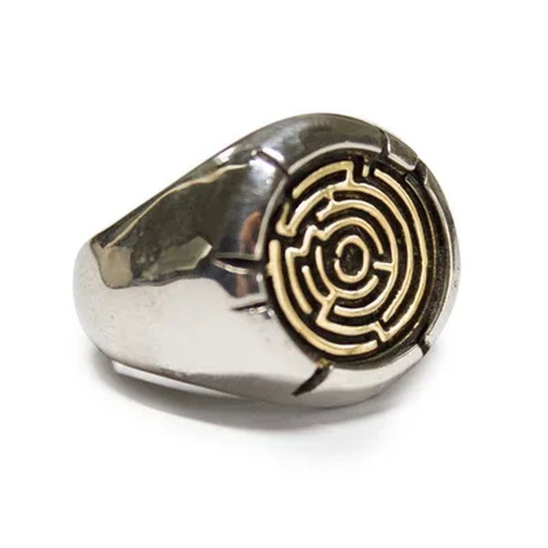 Wholesale Vintage Maze Ring Stainless Steel Mens New Design Biker Rock Roll Gothic Punk Wedding Engagement Jewelry Ring OSR530