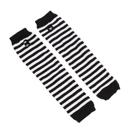 Fashion Women Emo Gloves Lady Striped Elbow Gloves Warmer Knitted Long Fingerless Gloves Elbow Mittens Christmas Acces Gifts