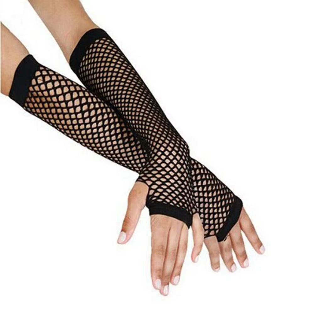 Fashion Women Emo Gloves Lady Striped Elbow Gloves Warmer Knitted Long Fingerless Gloves Elbow Mittens Christmas Acces Gifts